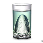 Homekiv – Transparent Double-Layer Shark Glass Cup  Heat-Resistant Drinkware