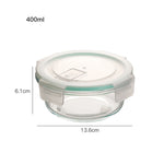 Homekiv  Glass Lunch Box Microwave Safe Separation Type Food Storage Container