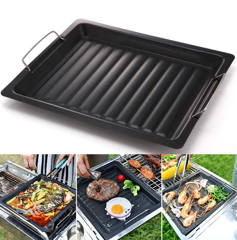Homekiv Rectangular Nonstick Barbecue Pan