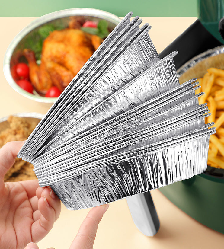 Homekiv – Air Fryer Special Tin Foil Tray Non-Stick Disposable Aluminum Liner for Easy Cooking