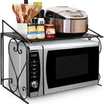 Homekiv  Microwave Oven Storage Rack  Kitchen Counter Organizer