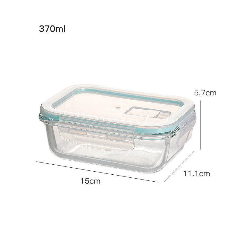Homekiv  Glass Lunch Box Microwave Safe Separation Type Food Storage Container
