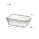 Homekiv  Glass Lunch Box Microwave Safe Separation Type Food Storage Container