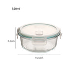 Homekiv  Glass Lunch Box Microwave Safe Separation Type Food Storage Container