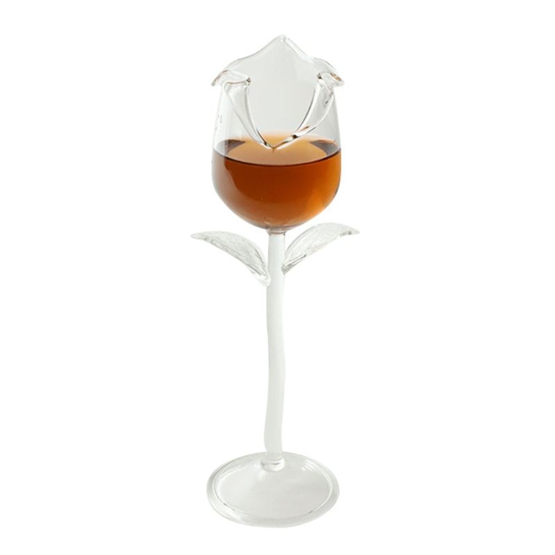 Homekiv – Fancy Rose Flower Red Wine Goblet 100ml  Cocktail & Bar Glass
