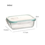 Homekiv  Glass Lunch Box Microwave Safe Separation Type Food Storage Container