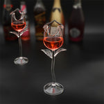 Homekiv – Fancy Rose Flower Red Wine Goblet 100ml  Cocktail & Bar Glass