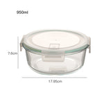 Homekiv  Glass Lunch Box Microwave Safe Separation Type Food Storage Container