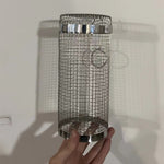 Homekiv  Rolling Grilling Basket  Metal BBQ Barbecue Cylinder Net
