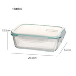 Homekiv  Glass Lunch Box Microwave Safe Separation Type Food Storage Container