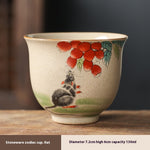 Homekiv  Stoneware Zodiac Retro Chinese Kung Fu Cup Set