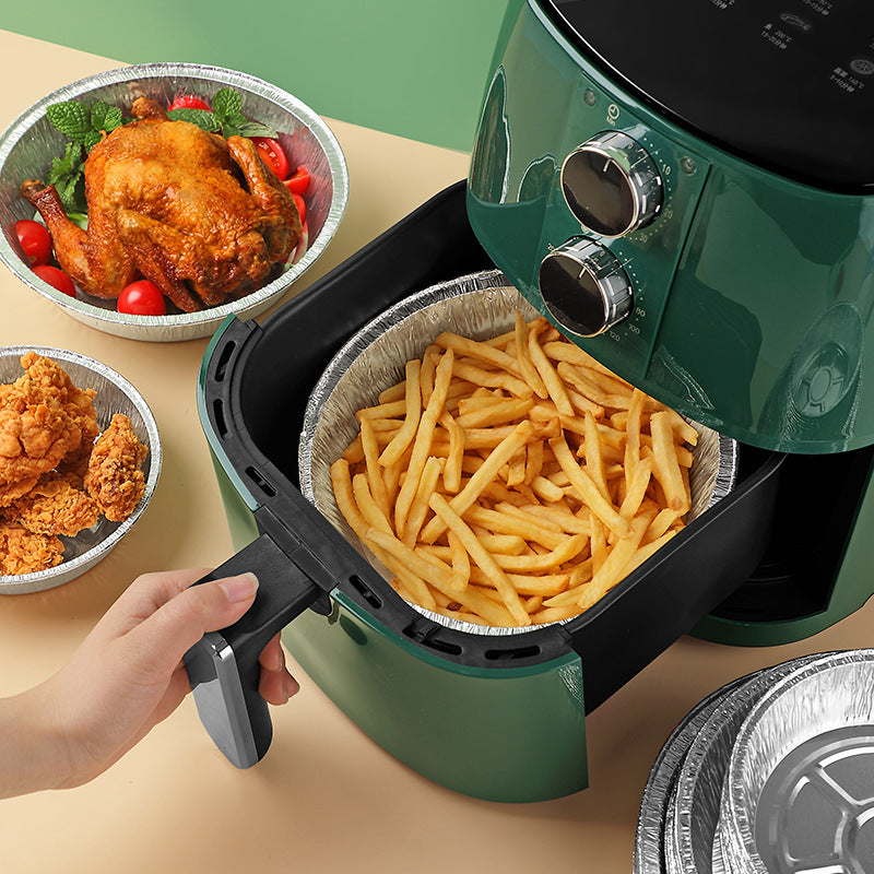 Homekiv – Air Fryer Special Tin Foil Tray Non-Stick Disposable Aluminum Liner for Easy Cooking