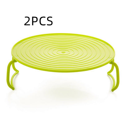 Homekiv  Microwave Layered Steamer Tray Rack Double-Layer