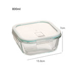 Homekiv  Glass Lunch Box Microwave Safe Separation Type Food Storage Container